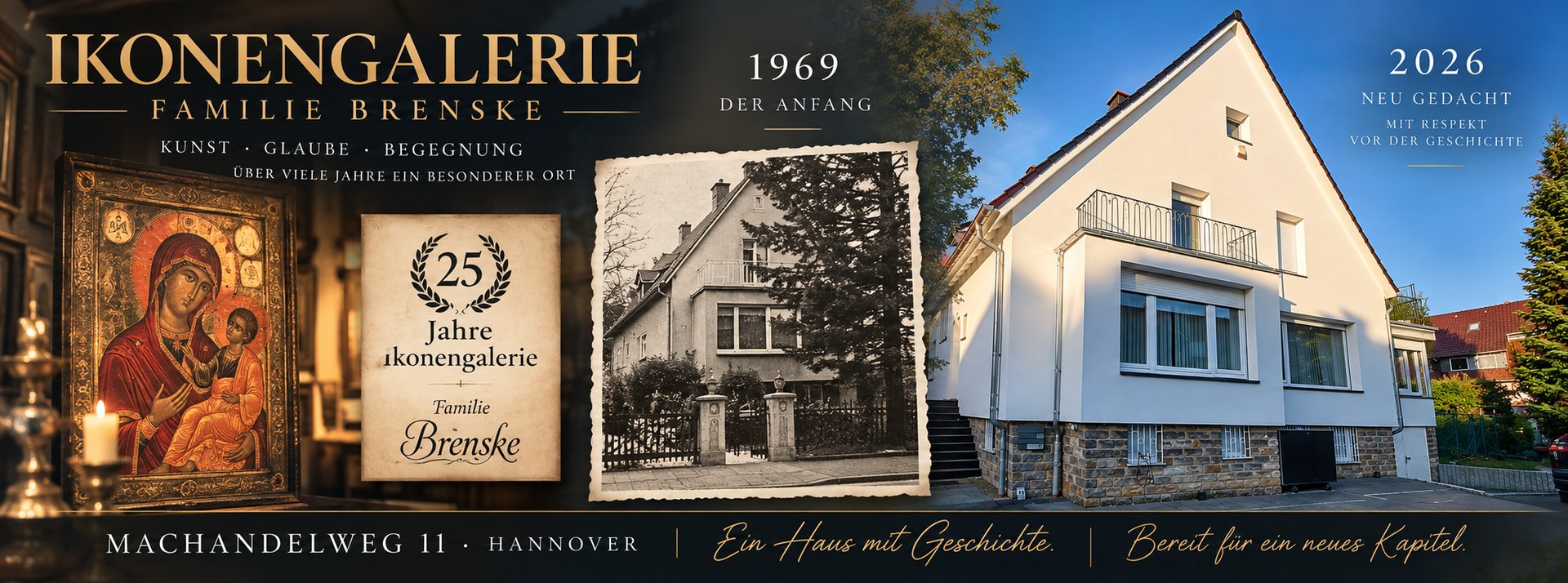 Ikonengalerie Familie Brenske – das Haus 1969 und heute